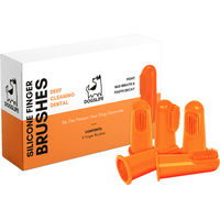 Produktbild von DogsLife Fingerzahnbürsten aus Silikon für Hunde 5 Stück Orange