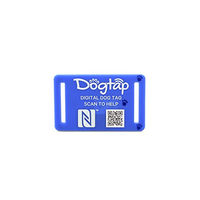 Produktbild von DOGTAP Light Small Digitale Hundemarke für kleine Hunde aus Silikon mit NFC-Chip und QR-Code Blau 50 x 30 mm - 1 Stk.