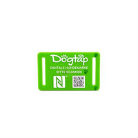 Produktbild von DOGTAP Light Small Digitale Hundemarke für kleine Hunde mit NFC-Chip und QR-Code aus Silikon Grün 50 x 30 mm wasserfest - 1 Stk.