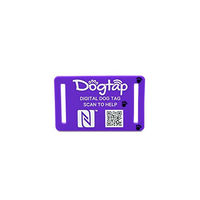 Produktbild von DOGTAP Light Small Intelligente Hundemarke mit NFC Chip aus Silikon Lila 50x30mm