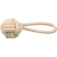 Produktbild von Dogu Ball mit Schnur für Hunde in Beige