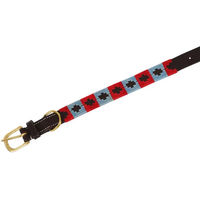 Produktbild von Dogu Polo Hundehalsband aus Kunstleder in Braun und Bunt für erwachsene Hunde