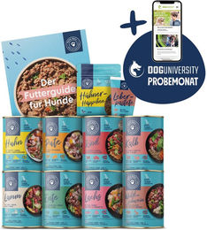Produktbild von Dogu Probierpaket Feinschmecker für Hunde mit Ente Lamm Lachs Wildschwein und Huhn glutenfrei und ohne Zucker 3340 g - 3340 g