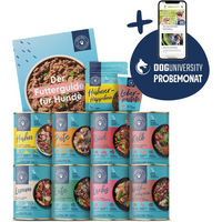 Produktbild von Dogu Probierpaket Feinschmecker für Hunde mit Ente Lamm Lachs Wildschwein und Huhn glutenfrei und ohne Zucker 3340 g - 3340 g