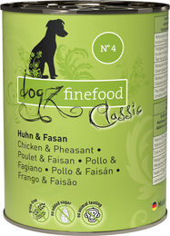 Produktbild von Dogz Finefood Classic No. 04 Hundefutter Huhn und Fasan 400 g