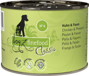 Dogz Finefood Classic No. 04 Hundefutter Huhn und Fasan ohne Konservierungsstoffe 12x200g - 6 x 200 g – Bild 1 von 3