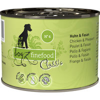 Produktbild von Dogz Finefood Classic No. 04 Hundefutter Huhn und Fasan ohne Konservierungsstoffe 12x200g - 6 x 200 g