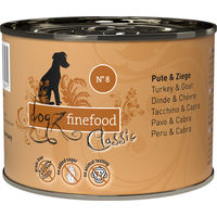 Produktbild von Dogz Finefood Classic No. 08 Hundefutter Pute und Ziege 200 g - 12 x 200 g