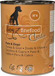 Produktbild von Dogz Finefood Classic No. 08 Hundefutter Pute und Ziege 400 g