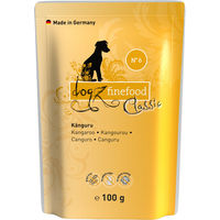Produktbild von Dogz Finefood Hundefutter Nass Känguru Getreidefrei und Zuckerfrei mit hohem Fleischanteil 12 x 100 g Beutel - 12 x 100 g