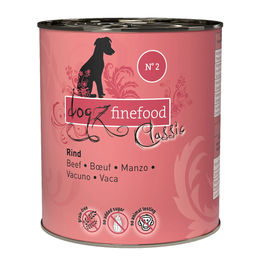 Produktbild von Dogz Finefood No. 02 Hundefutter Rind Stückchen in Sauce 6x800g