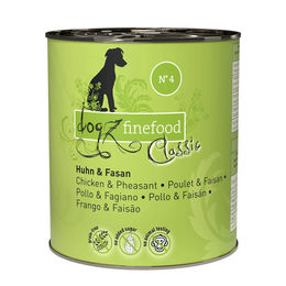 Produktbild von Dogz Finefood No. 04 Hundefutter Huhn & Fasan 12x800g