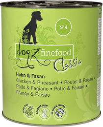 Produktbild von Dogz Finefood No. 04 Hundefutter Huhn und Fasan 6x800g