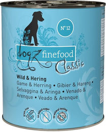 Produktbild von Dogz Finefood No. 12 Hundefutter Wild und Hering 12x800g