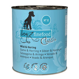 Produktbild von Dogz Finefood No. 12 Hundefutter Wild und Hering 6x800g