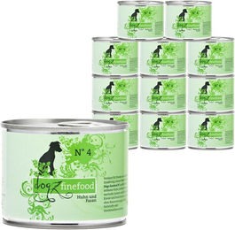 Produktbild von Dogz Finefood No. 4 Hundefutter Huhn und Fasan getreidefrei und ohne Zucker 12x200g