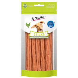 Produktbild von Dokas Belohnungssnack Sticks mit Hühnerbrust und Hühnerherz 4x60g