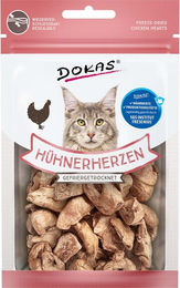 Dokas Cat Hühnerherzen gefriergetrocknet Katzenleckerli Huhn 15 g - 6 x 15 g – Bild 1 von 4