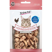 Produktbild von Dokas Cat Hühnerherzen gefriergetrocknet Katzenleckerli Huhn 15 g - 6 x 15 g