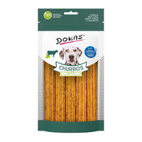 Produktbild von Dokas Churros Kausnack für Hunde mit Rinderleber, Süßkartoffel und Mehlwurm 3x150g