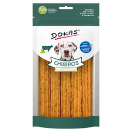 Dokas Churros Kausnack für Hunde mit Rinderleber, Süßkartoffel und Mehlwurm, getreidefrei und glutenfrei, 150 g - 4 x 150 g – Bild 1 von 3