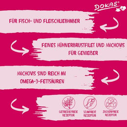 Dokas Getreidefreier Belohnungssnack für Hunde mit Hühnerbrust und Fisch 220 g 6er Pack - 6 x 220 g – Bild 1 von 4
