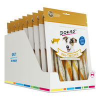 Produktbild von Dokas Getreidefreier Kausnack für Hunde Kau-Twister Rinderhaut mit Pansen und Hühnerbrust 9 x 200g - 9 x 200 g