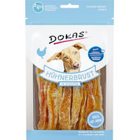 Produktbild von Dokas Getreidefreies Trockenfleisch Huhn als glutenfreier Hundesnack für alle Altersstufen 770g - 11 x 70 g