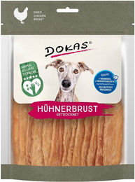 Produktbild von Dokas Hühnerbrust getrocknetes Monoprotein Hundetrockenfleisch 3x170g