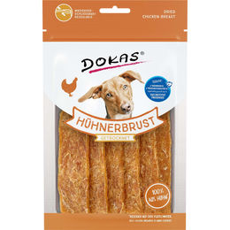Produktbild von Dokas Hühnerbrust getrocknetes Monoprotein Hundetrockenfleisch 3x70g