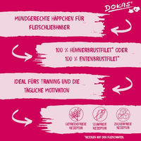 Produktbild von Dokas Hühnerbrust in Stückchen Hundesnack glutenfrei und getreidefrei 9 x 200 g