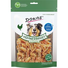 Produktbild von Dokas Hühnerbrust in Stückchen Trockenfleisch Huhn 3x200g