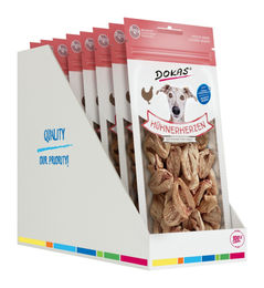 Dokas Hühnerherzen Monoprotein Hundesnack 8 x 22g - 8 x 22 g – Bild 1 von 5