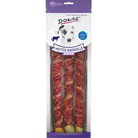 Produktbild von Dokas Hund Kausnack Kaurolle mit Ente und Rinderhaut 1 Meter 315g ohne Farb- und Aromastoffe sowie Konservierungsstoffe - 8 x 315 g
