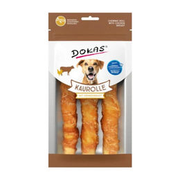 Dokas Hund Kausnack Kaurolle mit Hühnerbrust Medium getreidefrei und glutenfrei 150 g - 6 x 150 g – Bild 1 von 8