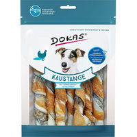 Produktbild von Dokas Hundekauartikel Kaustange mit Hühnerbrust und Fischhaut getreidefrei und glutenfrei 170 g - 10 x 150 g
