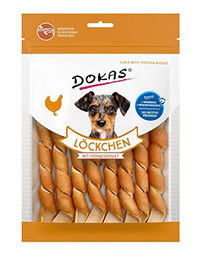 Dokas Hundelöckchen Hühnerbrust Trockenfleisch getreidefrei und glutenfrei 1200g - 10 x 120 g – Bild 1 von 2