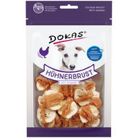 Produktbild von Dokas Hundeschleckerei Trockenfleisch Hühnerbrust mit Banane für Hunde Adult 560 g