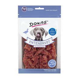 Dokas Hundesnack Entenbrust in Stückchen Trockenfleisch getreidefrei und monoprotein 70 g - 10 x 70 g – Bild 1 von 3