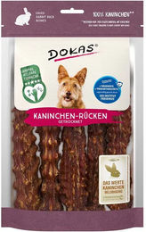 Produktbild von Dokas Hundesnack getrockneter Kaninchenrücken Monoprotein für Hunde Adult 7x120g