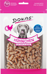 Dokas Hundesnack Huhn mit Reis und Sesam glutenfrei Trainingssnack für Hunde Adult 12 x 70g – Bild 1 von 11