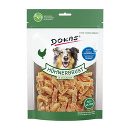 Dokas Hundesnack Hühnerbrust in Stückchen Monoprotein Trockenfleisch 200 g - 9 x 200 g – Bild 1 von 5