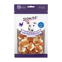 Produktbild von Dokas Hundesnack Hühnerbrust mit Banane getreidefrei und glutenfrei 70 g - 8 x 70 g