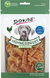 Produktbild von Dokas Hundesnack Hühnerbrust Trockenfleisch Monoprotein 10x70g