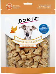 Dokas Hundesnack Hühnerbrust-Würfel mit Süßkartoffel, Leinsamen und Kokosöl, getreidefrei, 150g - 150 g – Bild 1 von 7