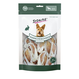Dokas Hundesnack Kaninchenohren mit Fell Monoprotein für kleine Rassen 7 x 100g - 7 x 100 g – Bild 1 von 2