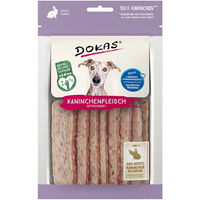 Produktbild von Dokas Hundesnack Monoprotein getrocknetes Kaninchenfleisch 12x70g