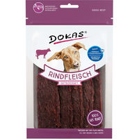 Produktbild von Dokas Hundesnack Rindfleisch getrocknet getreidefrei mit hohem Fleischanteil 70 g - 12 x 70 g