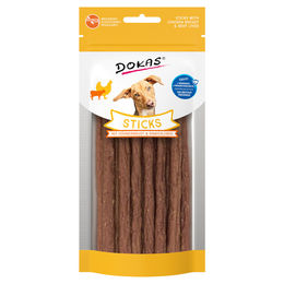 Dokas Hundesnack Sticks mit Hühnerbrust und Rinderleber getreidefrei und glutenfrei 60 g - 12 x 60 g – Bild 1 von 2