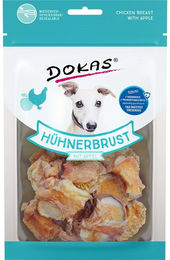 Produktbild von Dokas Hundesnack Trockenfleisch Hühnerbrust mit Apfel 8x70g